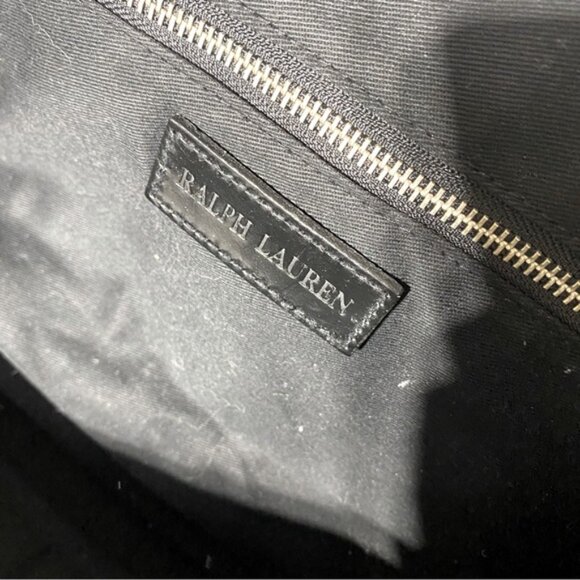 SOLD-Vintage Polo Ralph Lauren Houndstooth Coated Canvas Leather Duffle Bag RARE - Picture 3 of 16